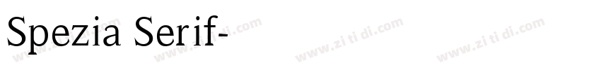 Spezia Serif字体转换